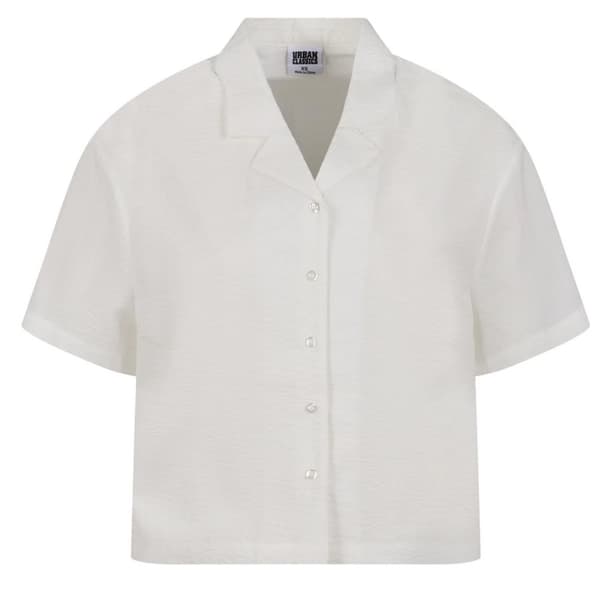 Urban Classics Womens/Ladies Seersucker Shirt White XXL