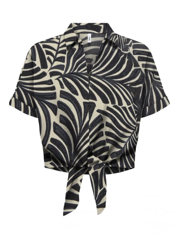 Only - onlNova Elite SS Knot Shirt Bali Zigzag Print