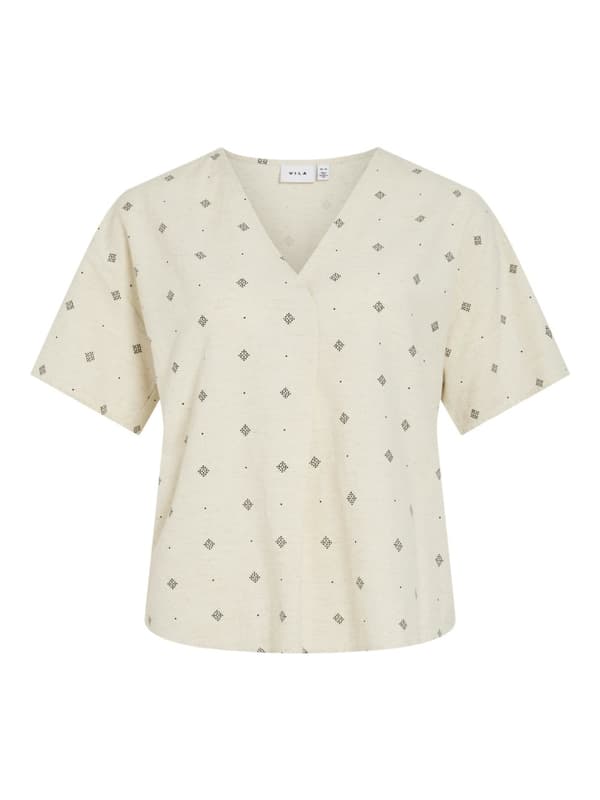 Vila - Viprisilla Print V-neck SS Top