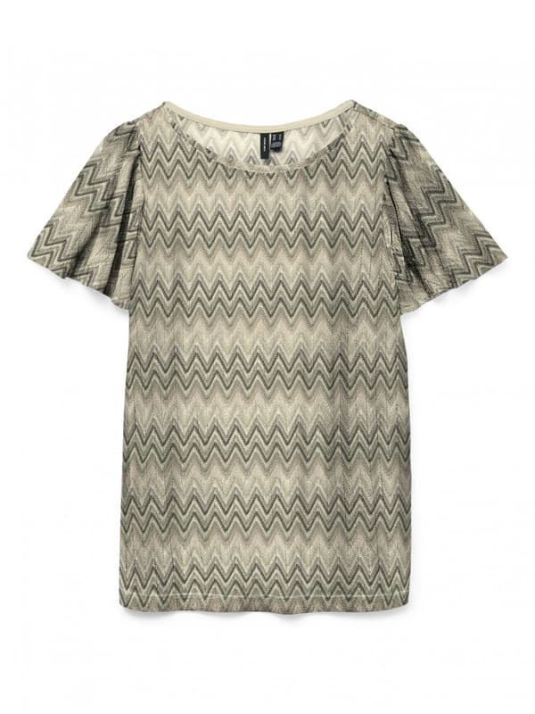 Vero Moda - vmDicte SS Boat Neck Top Beige XL