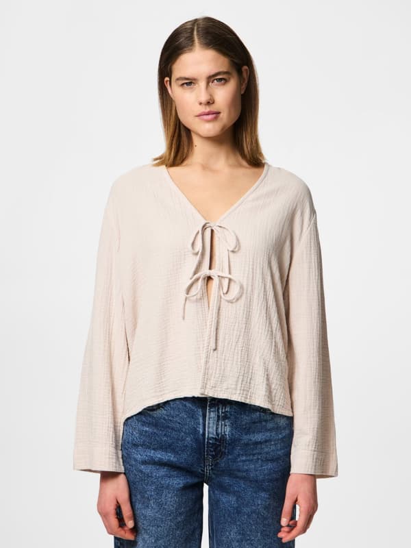 Pieces - pcSastina LS Binding Top