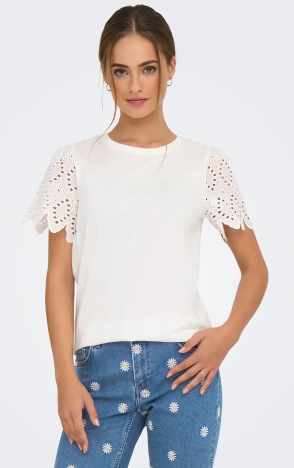 Only - onlEbba SS Lace Top