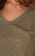Miniatyrbild 3 av 4: Only - onlSilvery SS V neck Lurex Top