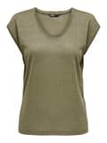 Miniatyrbild 4 av 4: Only - onlSilvery SS V neck Lurex Top