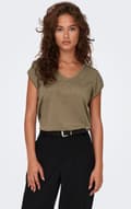 Miniatyrbild 1 av 4: Only - onlSilvery SS V neck Lurex Top