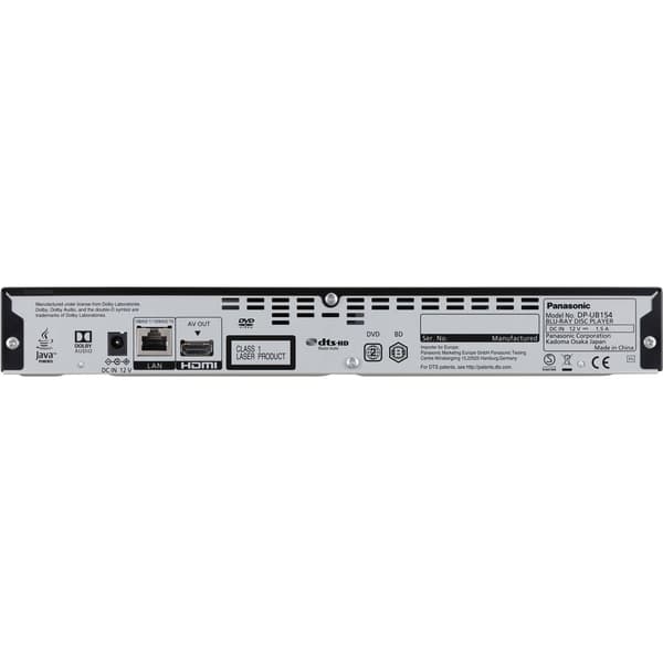 Panasonic DP-UB154 UHD Blu-ray-spelare 4K Ultra HD Svart