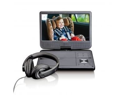 Lenco DVP-1010, Bärbar DVD-spelare, Cabriolet, Svart, CD, DVD, NTSC, PAL, 25,4 cm (10")
