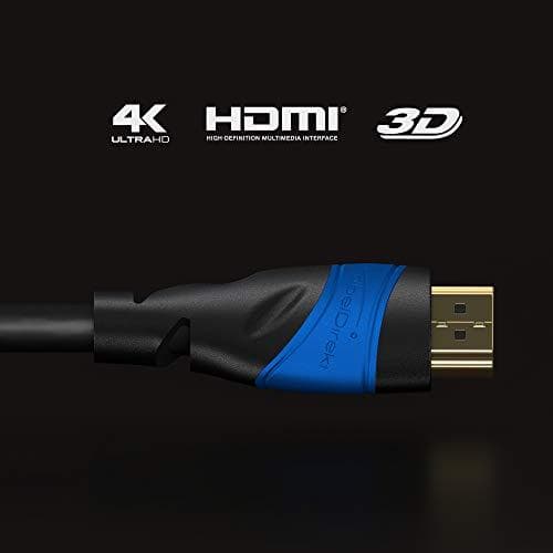 Panasonic DMP-BDT385EG 3D Blu-ray-afspiller, Silver & KabelDirekt - 1,5 m - 4K HDMI-kabel (4K@120Hz & 4K@60Hz for en spektakulær Ultra HD-oplevelse, k