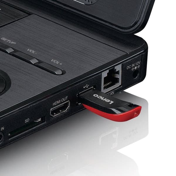 Lenco BRP-1150BK - Bærbar 11,5" Blu-ray - DVD-afspiller med USB og SD, sort