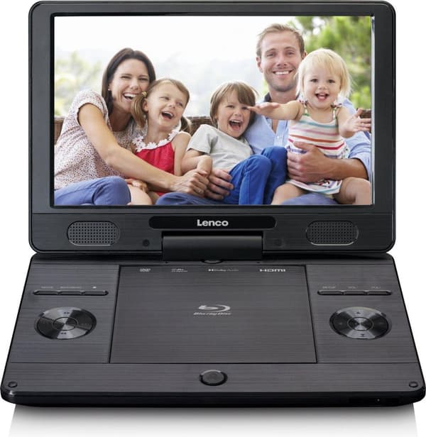 Lenco BRP-1150BK - Bærbar 11,5" Blu-ray - DVD-afspiller med USB og SD, sort