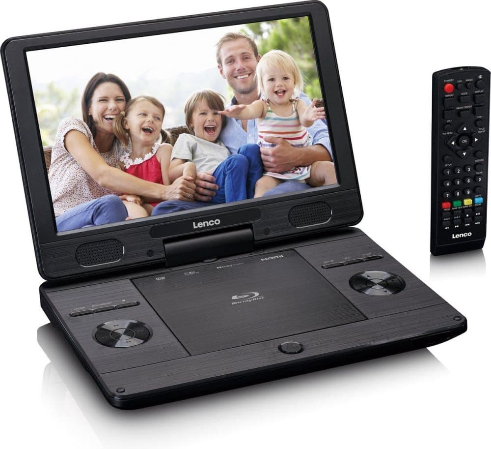 Lenco BRP-1150BK - Bärbar 11,5" Blu-ray - DVD-spelare med USB och SD, svart