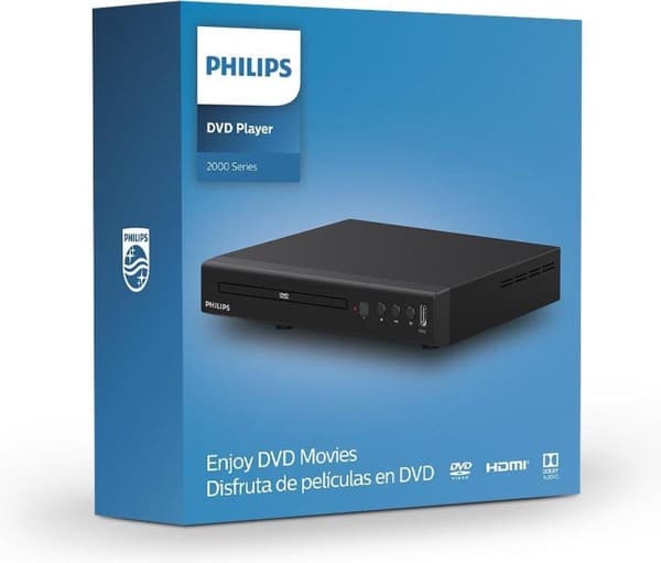 Philips DVD-afspiller Til næsten alle diskformater USB Media Link sort (TAEP200/12)
