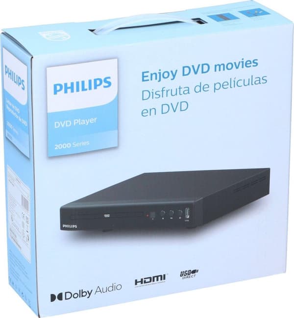 Philips DVD-afspiller Til næsten alle diskformater USB Media Link sort (TAEP200/12)