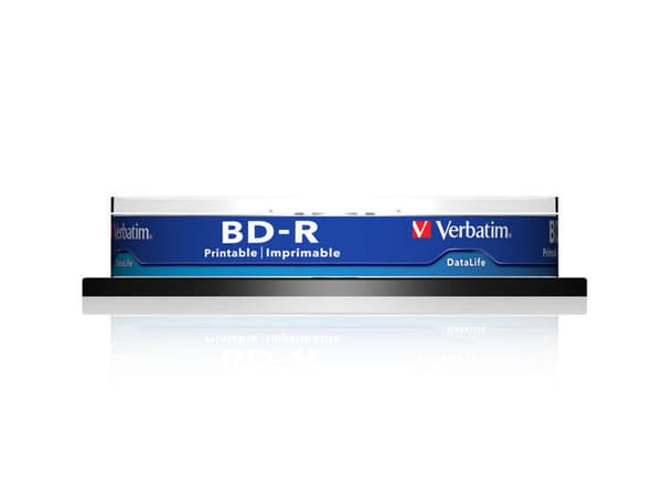 BD-R VERBATIM  25GB, viteza 6x, 10 buc, Single Layer, spindle, printabil, "Wide Inkjet Printable" "43804"