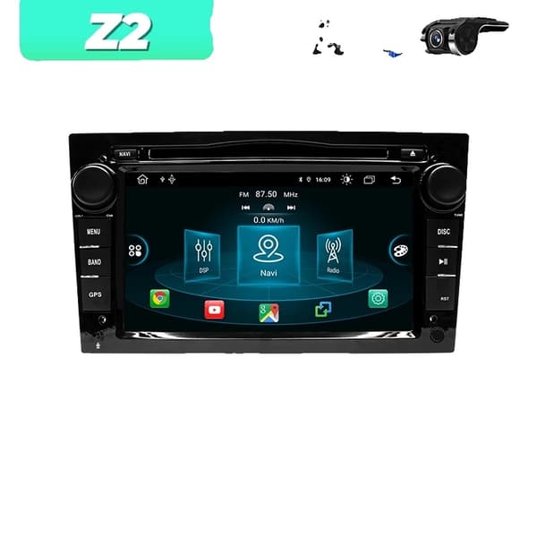 Auton DVD-soitin, langaton yhteys, Android 12 -yhteensopivuus, 16GB DVR OBD Cam-B