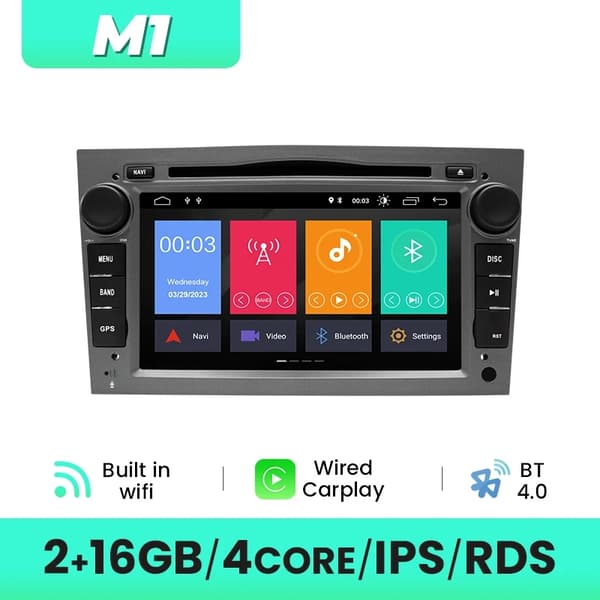 Auton DVD-soitin, langaton yhteys, Android 12 -yhteensopivuus, 16GB DVR OBD Cam-B