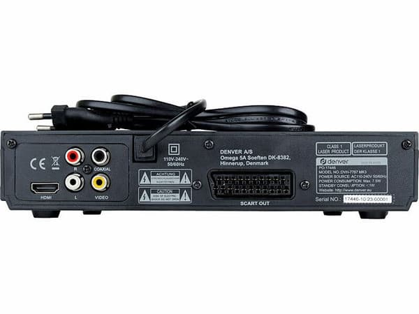 DENVER DVH-7787 DVD-spelare - NTSC, PAL, 4:3, 16:9, Dolby Digital, AVI, JPEG, VCD