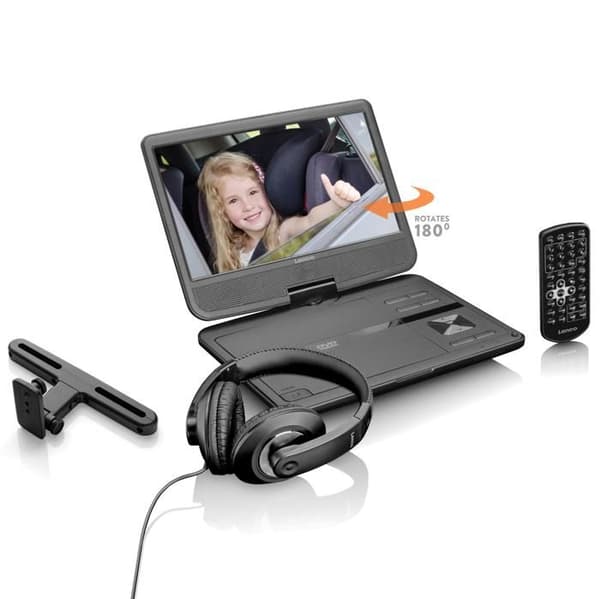 LENCO DVP-1010 bärbar DVD-spelare - 10" skärm - DVD-R/RW, DVD+R, CD - Hörlurar - Fjärrkontroll