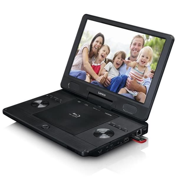 Bärbar DVD-/Blu-ray-spelare - Lenco - BRP-1150BK - 11,5 tum - USB - SD - Svart