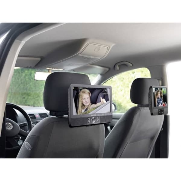 Lenco DVP-939 9-tums bärbar DVD-spelare med 12V automatisk anslutningskabel