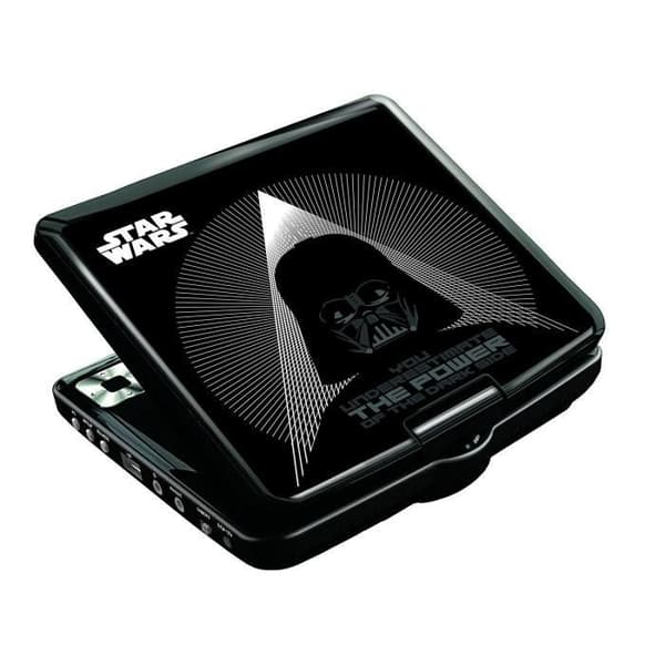STAR WARS Bärbar DVD-spelare för barn med 7” LCD-skärm LEXIBOOK - uppladdningsbart batteri