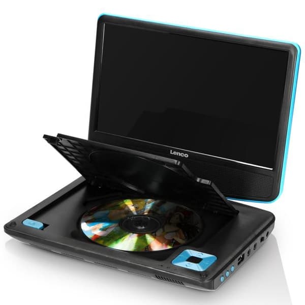 Lenco DVP-910 - Bärbar DVD-spelare - 22,9 cm (9") - TFT - MPEG1, MPEG2, MPEG4 - Batteri