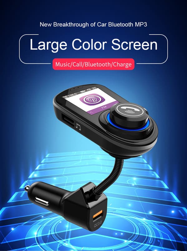 INF Bluetooth-sovitin autoon - FM-lähetin - autolaturi