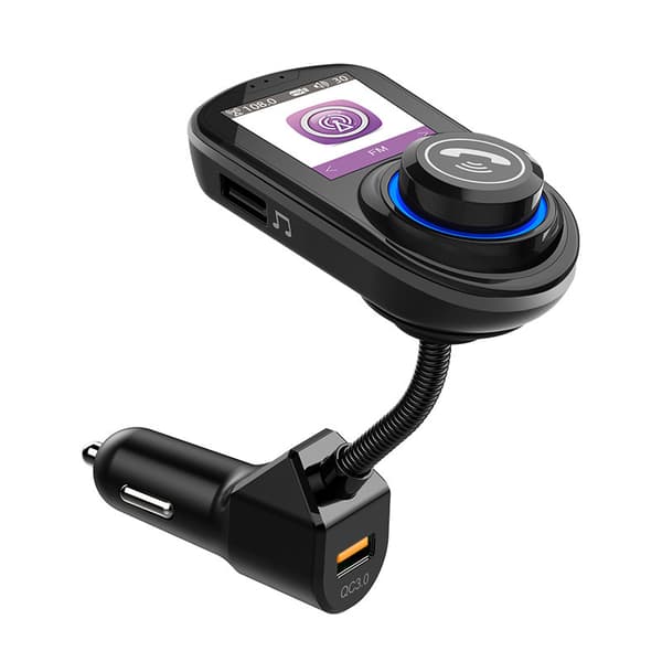 INF Bluetooth-sovitin autoon - FM-lähetin - autolaturi