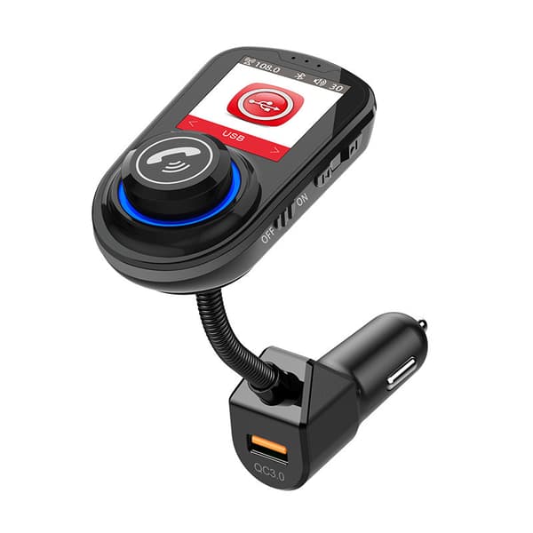 INF Bluetooth-sovitin autoon - FM-lähetin - autolaturi