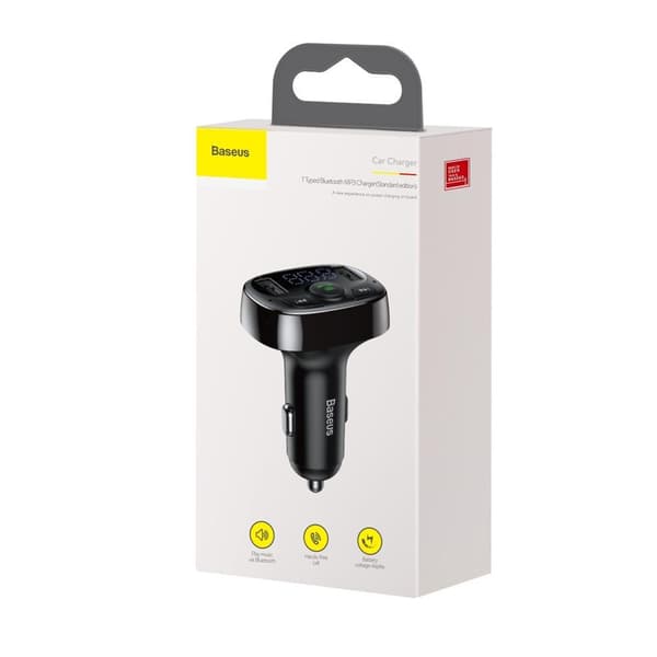Baseus Bluetooth FM Sändare T-Typ MP3 Billaddare
