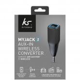 KITSOUND 3,5mm BT Mottaker  MyJack2 Trådløs Svart 10h Batteritid Mic