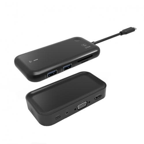 SiGN USB-C-hub + Bluetooth-mottagare 1080P - Svart