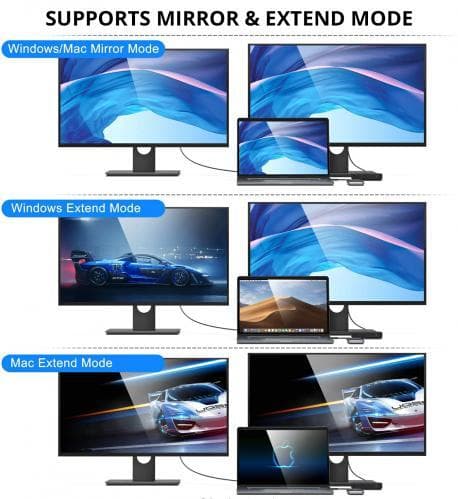 SiGN USB-C-hub + Bluetooth-mottagare 1080P - Svart