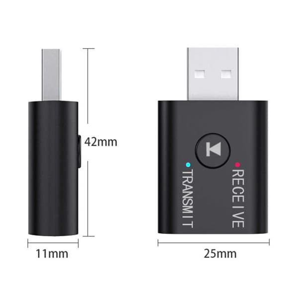 Bluetooth -adapter avsendermottaker for trådløs musikk 3,5 mm aux