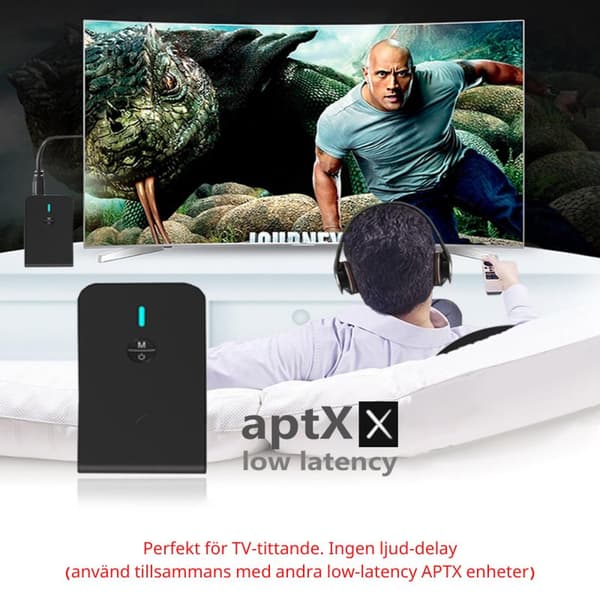 Langaton Bluetooth-Lähetin ja -Vastaanotin 2 in 1 Musta