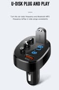 Pikkukuva 2 / 6: Baseus Bluetooth FM Sändare T-Typ MP3 Billaddare