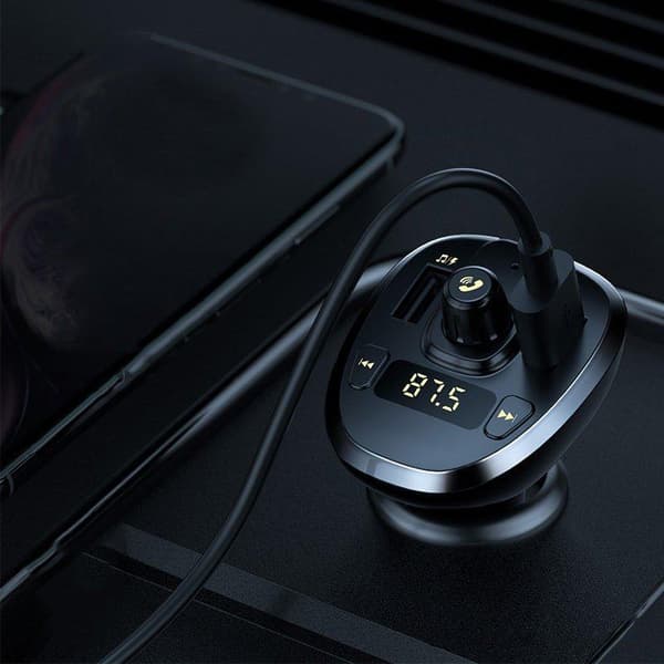 Baseus Bluetooth FM Sändare T-Typ MP3 Billaddare