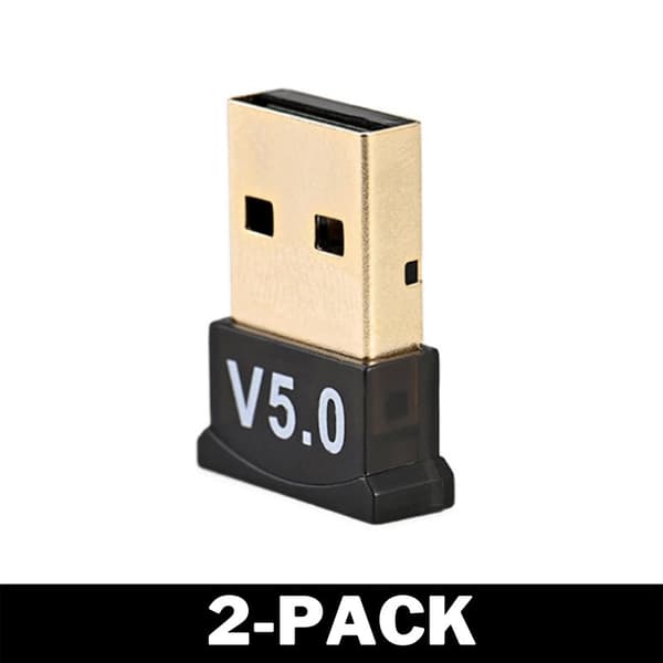 USB Bluetooth Adapter V5.0 - 10 Mbps 240 MHz 2-Pack