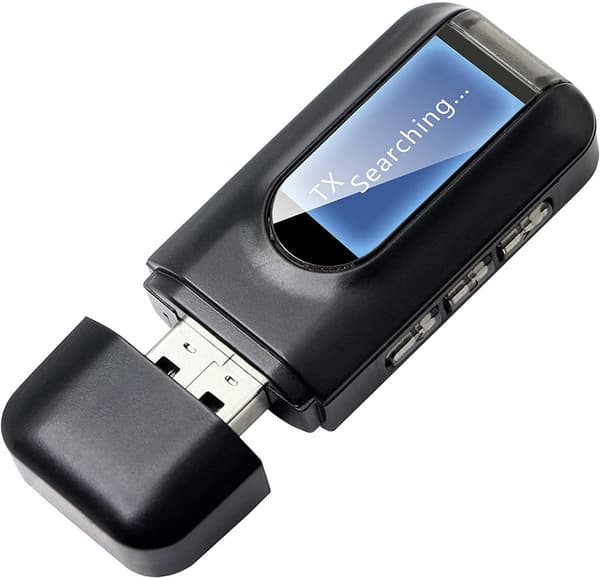 2-in-1 Bluetooth-äänilähetin/vastaanotin Bluetooth-sovitin 5.0 Musta
