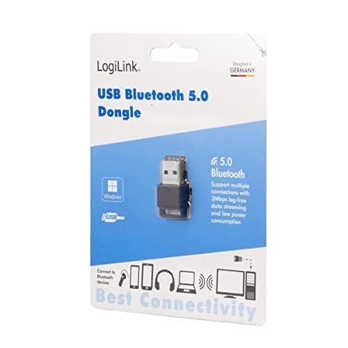 LogiLink USB-A - Bluetooth 5.0-adapter, svart USB-A-kontakt, räckvidd: 10 m, chipset: RTL8761B, - 1 st (BT0063)