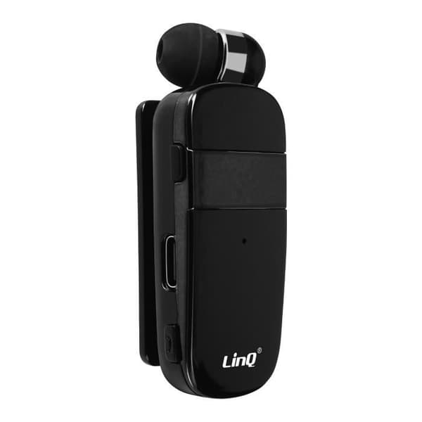 Multipoint Bluetooth Headset 10h Autonomy Indragbar Kabel R8344 LinQ Svart