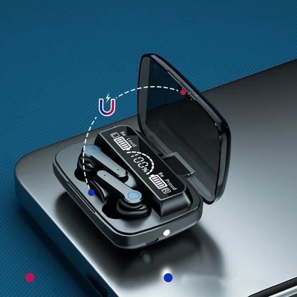 Trådlösa hörlurar - M19 - TWS - Bluetooth V5.1 - Stereo - Anti-drop