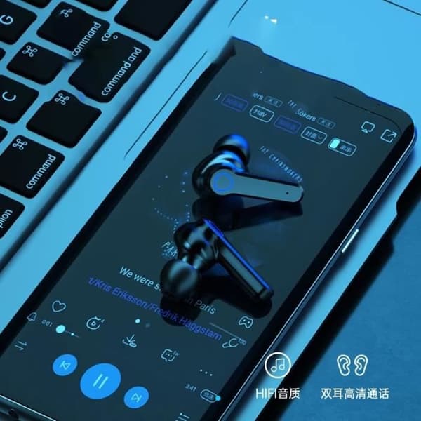 Trådlösa hörlurar - M19 - TWS - Bluetooth V5.1 - Stereo - Anti-drop