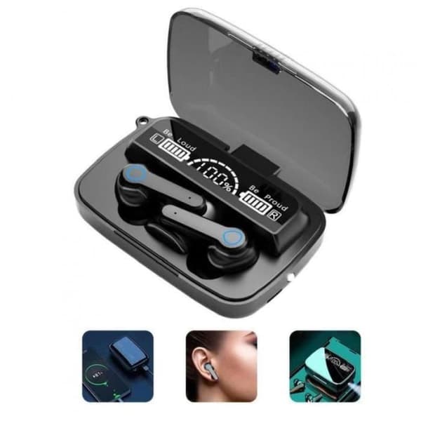 CL24390-TWS M19 Bluetooth-öronsnäcka, trådlöst headset, brusreducering, basstress, sportspelsheadset med mikrofon LED Pow
