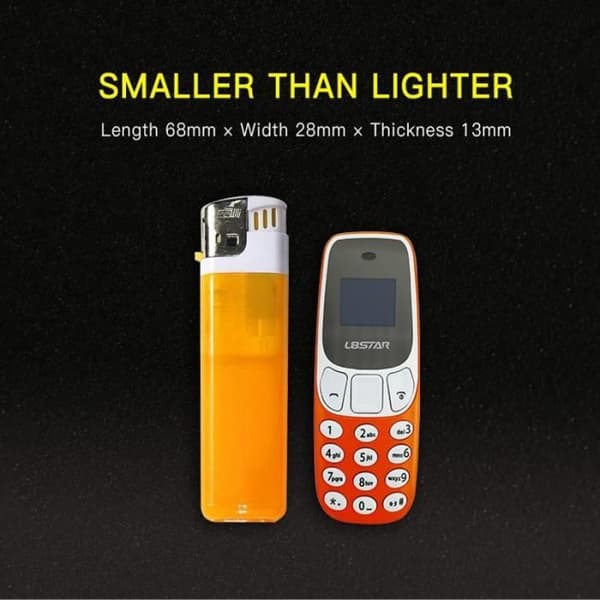 BM10 Mini Mobiltelefon Trådlös Bluetooth Dialer Minitelefon med hörlurar Blå