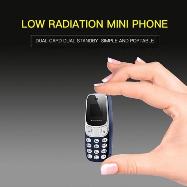 BM10 Mini Mobiltelefon Trådlös Bluetooth Dialer Minitelefon med hörlurar Blå