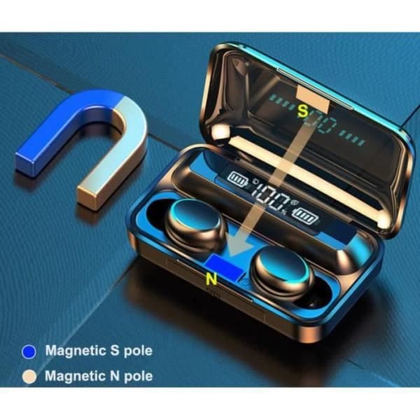 BLUETOOTH HEADSET TWS Bluetooth Earbuds 2200mAh Laddningsbox Trådlöst Headset 9D Stereo Sports Vattentäta Earbuds Headset med