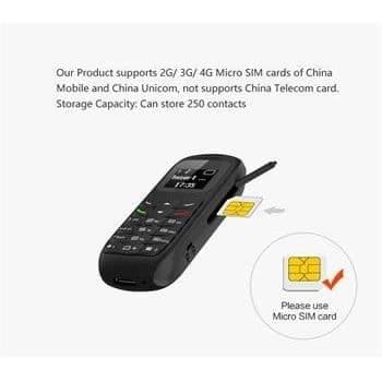 Telefon - l8star - BM70 - Mycket liten - Bluetooth - 16 g