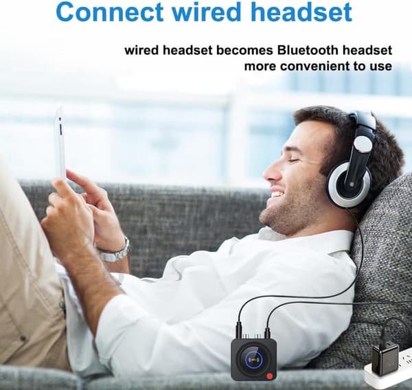 NÖRDIC Bluetooth 5.1 -vastaanotin, NFC, TF-korttipaikka, 3,5 mm AUX/RCA