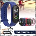 Miniatyrbild 3 av 3: Ansluten klocka Sport M4 Smartwatch Smart armband hälsofrekvens (blå)